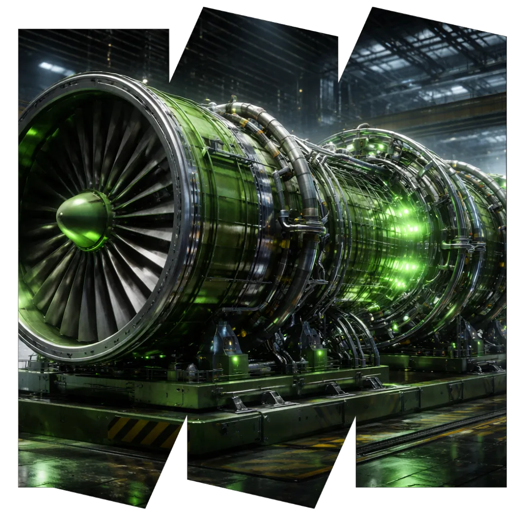 Green Gas Turbine 3D Cutaway