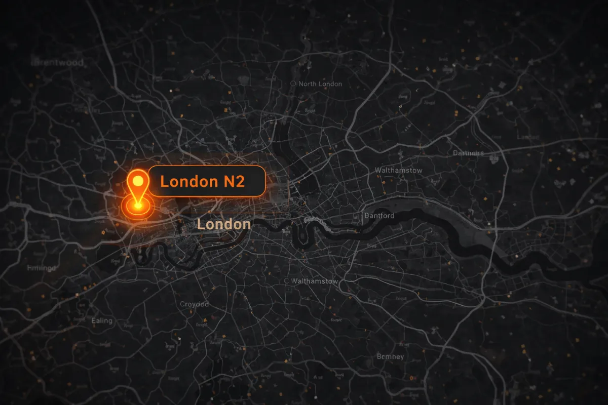 London N2 Location Map