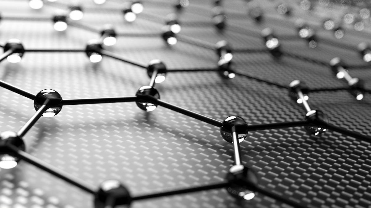 A 3d Rendering Showcasing The Molecular Nanotechnology Structure Of Graphene  Background, Graphene, Atom, Molecular Structure Background Image And  Wallpaper for Free Download